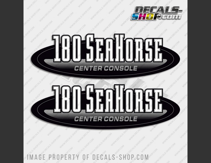 Hydra-Sports 180 Seahorse Center Console Boat Decals Set of 2 x 10"